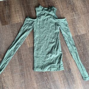 Free people cold shoulder ribbed shirt